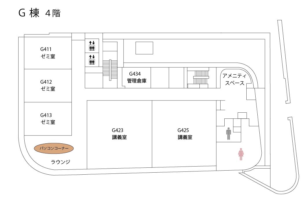 大学校舎(G棟)４階